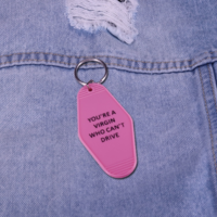 Free Shipping-"YOU'RE A VIRGIN WHO CAN'T DRIVE" KEYCHAIN  - Thumbnail 4