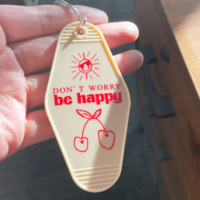 Free Shipping-"DON'T WORRY BE HAPPY" KEYCHAIN  - Thumbnail 1