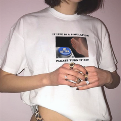 Free Shipping-"IF LIFE IS A SIMULATION" TEE