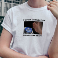 Free Shipping-"IF LIFE IS A SIMULATION" TEE - Thumbnail 1