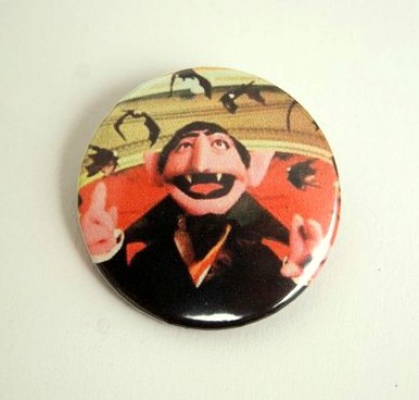 Count Von Count - pinback button, magnet or clip 1.5 Inch (38mm)