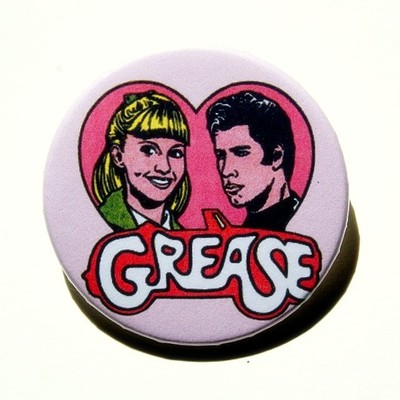 Grease - pinback button, magnet or clip 1.5 inch (38mm)