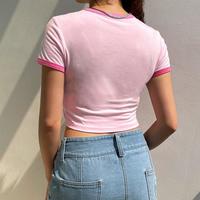 NOBODY'S BABY FLOWER PINK CROP TOP - Thumbnail 4