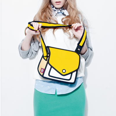 Two-dimensional comic package 3D diagonal package