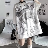 Harajuku Anime Graphic T-Shirt - Thumbnail 1