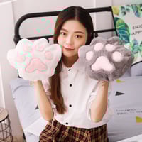 Cartoon Plush Bear Paw Backpack Cat Paw Chain One Shoulder Messenger Bag - Thumbnail 5