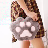 Cartoon Plush Bear Paw Backpack Cat Paw Chain One Shoulder Messenger Bag - Thumbnail 1