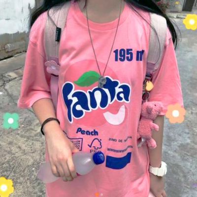 Fanta peach pink tee