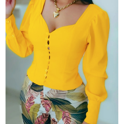 Long sleeve casual print two piece set