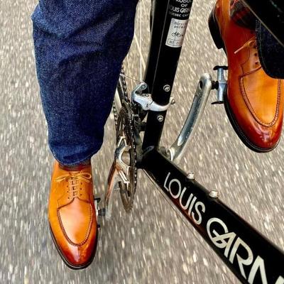 Hot style two tone split toe genuine leather lace up shoes, men's dress wear shoes - Thumbnail 1