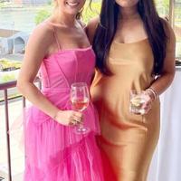 A Line Hot Pink Prom Dresses Long Evening Gowns - Thumbnail 3