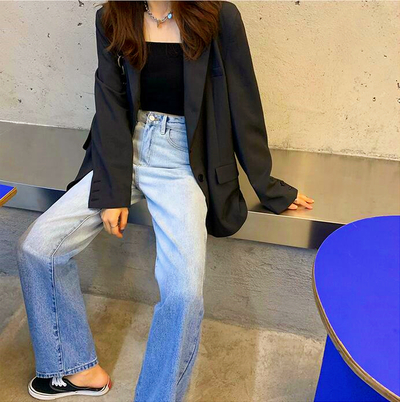 Vintage Tie Dye Gradient Jeans Denim Pants