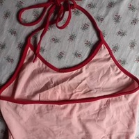Pink Love Heart Print Halter Backless Spaghetti Strap Camisole Crop Top Summer Aesthetic Casual E-Girl Kawaii Korean Japanese Harajuku - Thumbnail 5