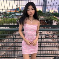 Pink Zebra Print Backless Bodycon Dress Party Club Summer Aesthetic Casual E-Girl Kawaii Korean Japanese Harajuku - Thumbnail 1