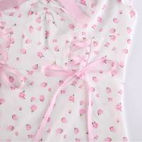 White Floral Puff Short Sleeve Lace Patchwork Mini Dress Summer Aesthetic Casual E-Girl Kawaii Korean Japanese Harajuku - Thumbnail 8