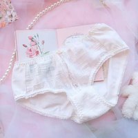 Sweet White French Bra + Panty Set Lace Underwear Lingerie Summer Aesthetic Casual E-Girl Kawaii Korean Japanese Harajuku - Thumbnail 5