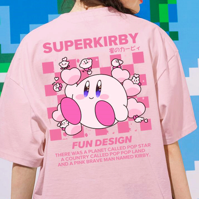 Super kirby checkboard print tee