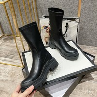 Black Elastic Martin Boots - Thumbnail 3