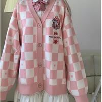 JK Pink Melody Cartoon Cardigan - Thumbnail 1