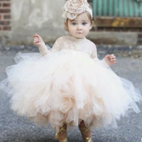 Ball Gown Flower Girl Dresses with Appliques Lace - Thumbnail 1