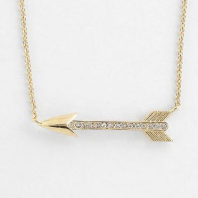 Straight shot sparkled necklace
