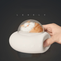 Pet spaceship cat silicone light soft rechargeable dog night light bedroom bedside light - Thumbnail 6