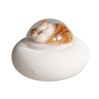 Pet spaceship cat silicone light soft rechargeable dog night light bedroom bedside light - Thumbnail 8