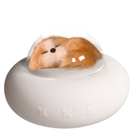 Pet spaceship cat silicone light soft rechargeable dog night light bedroom bedside light - Thumbnail 7