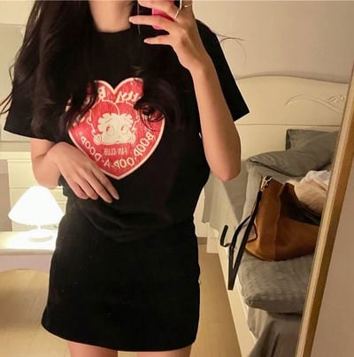 Betty Boop Heart Print Tee