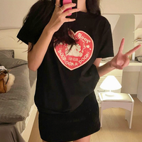 Betty Boop Heart Print Tee - Thumbnail 1