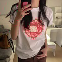 Betty Boop Heart Print Tee - Thumbnail 3