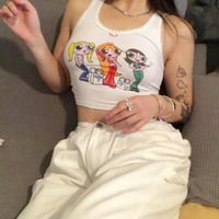 Powerpuff Lace Camisole Top Vest - Thumbnail 4