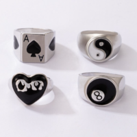 Free Shipping-CYBER PUNK RING ( SET / 4 PCS ) - Thumbnail 2