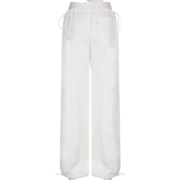 Free Shipping-WHITE BAGGY CARGO PANTS - Thumbnail 3