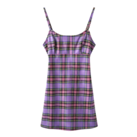 PURPLE PLAID MIDI DRESS  - Thumbnail 5