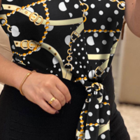 Women's Sleeveless Print Top Shirt - Thumbnail 1