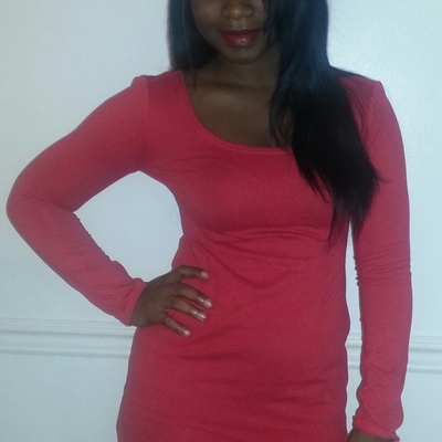 Simple red dress with shimmer