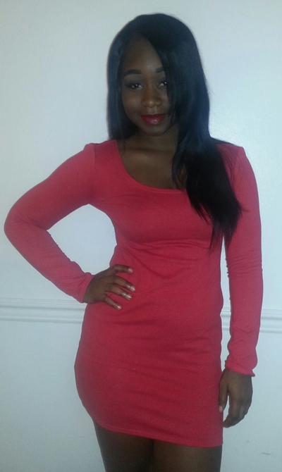 Simple Red Dress With Shimmer