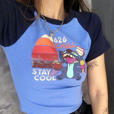 Stay cool stitch cropped top