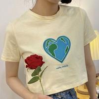 HEART OF THE EARTH EMBROIDERY CROP TOP - Thumbnail 1
