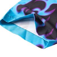 Blue Flame Short Sleeve Blouse Shirts - Thumbnail 2