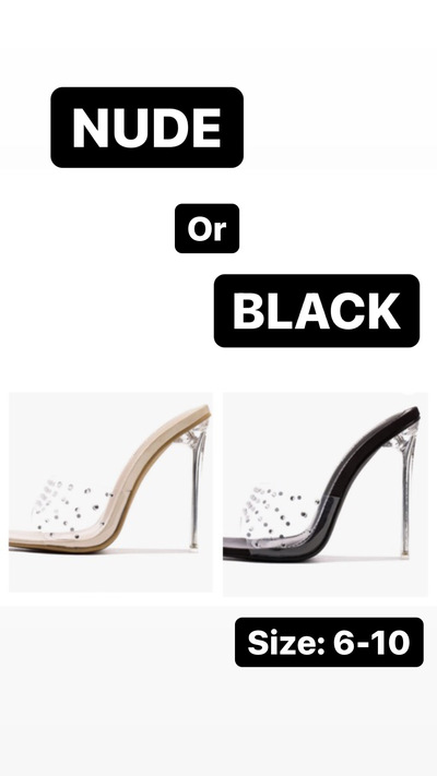 Rhinestone Sandal Stiletto -TD