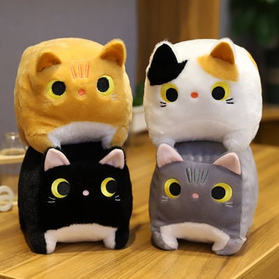 Kawaii toast square kitty cat plush toy
