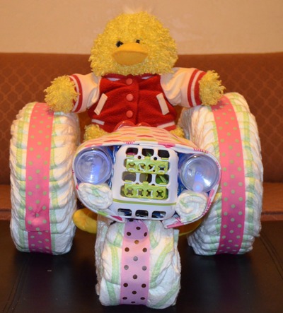 Tractor Diaper Cake