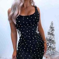 Women Black Sling Sleeveless Bubble Dress - Thumbnail 1