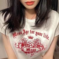 Mess Age for Your Life Rose Flower Printed Top - Thumbnail 2