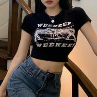 WEEKEEP PRINT CROP TOP - Thumbnail 1