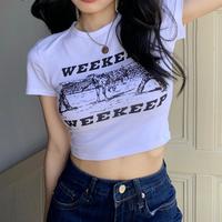 WEEKEEP PRINT CROP TOP - Thumbnail 5