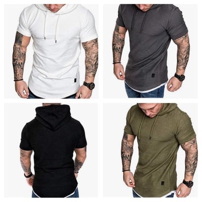 Lightweight short sleeve hoodie-td