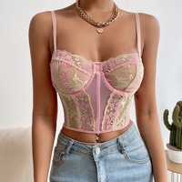 Sexy Embroidery Sling Backless Vest Tops - Thumbnail 4